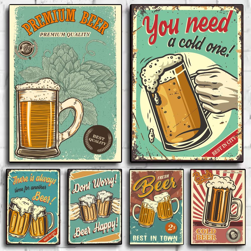 Wine Beer Photo - Pintura de Estilo Retrô de Cerveja