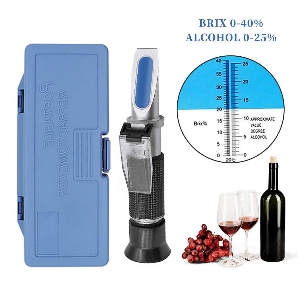 Wine To Beer Alcohol - Refratômetro portátil de açúcar 0 ~