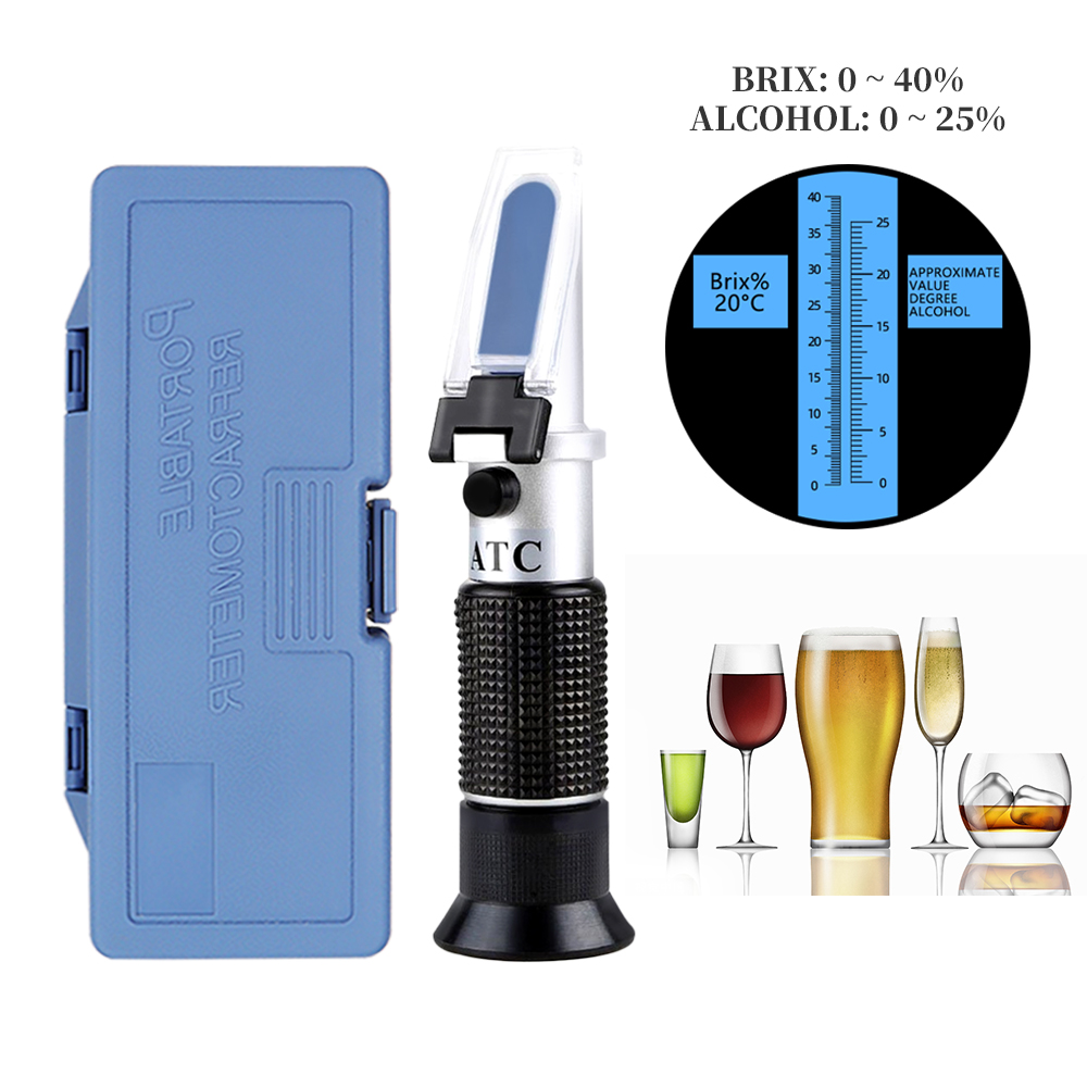 Wine To Beer Alcohol - Refratômetro brix de álcool portátil 2