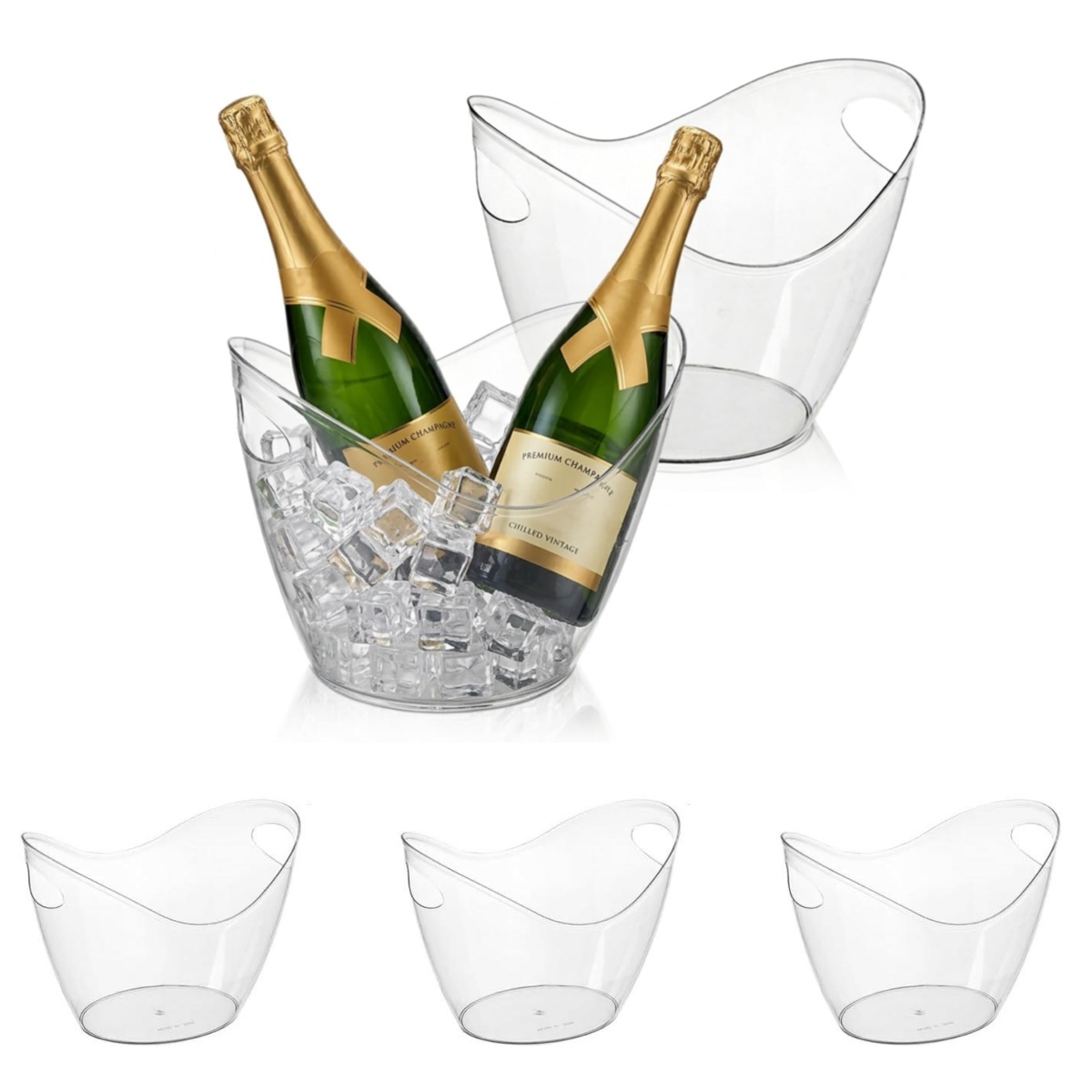 Wine Beer Cooler - Balde de Gelo Inquebrável de PET