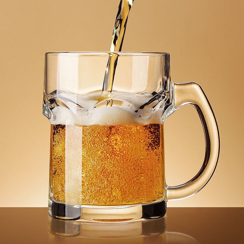 Wine Beer Red - Caneca de cerveja doméstica com alça,