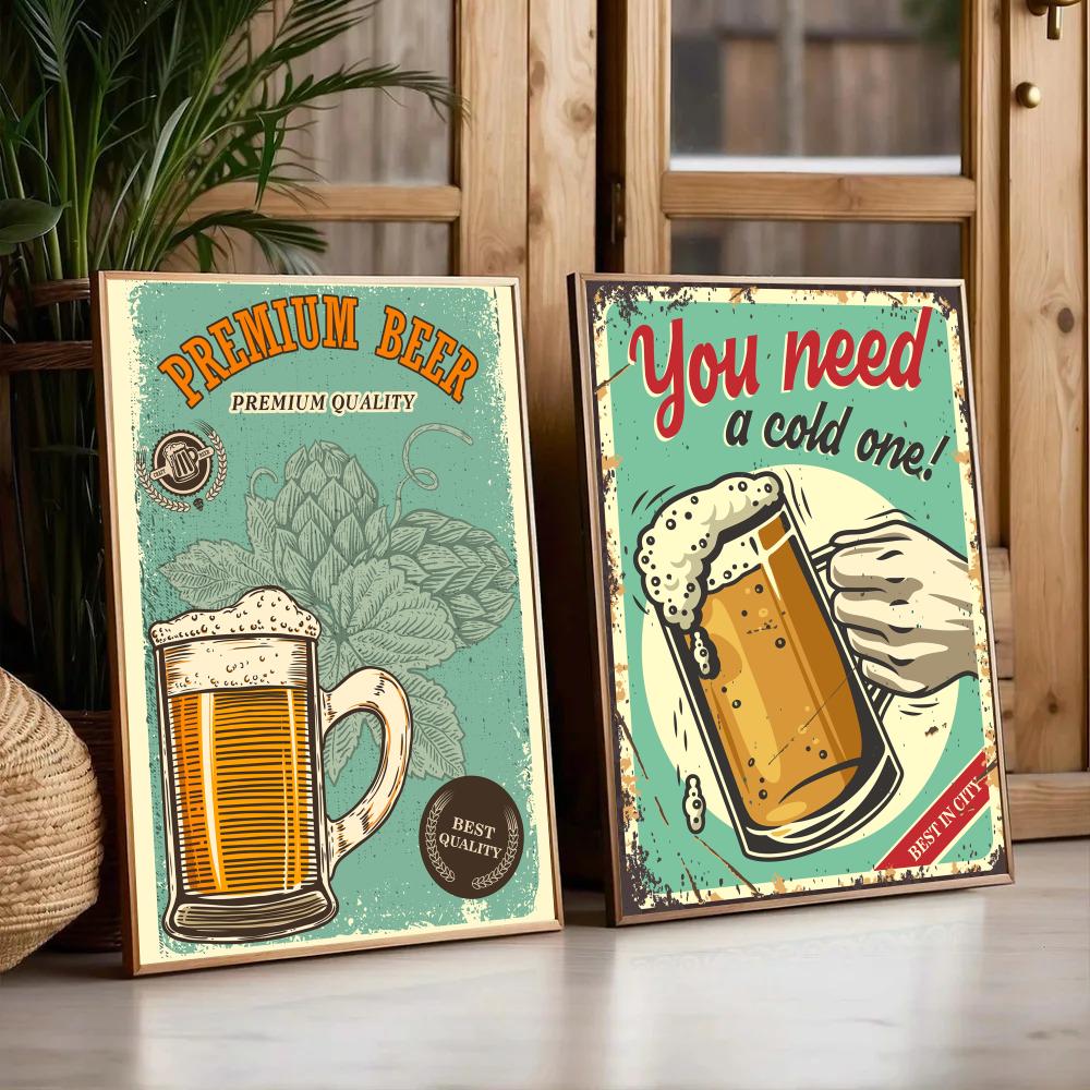 Pintura de Estilo Retrô de Cer - Wine Beer Photo avaliação e preço