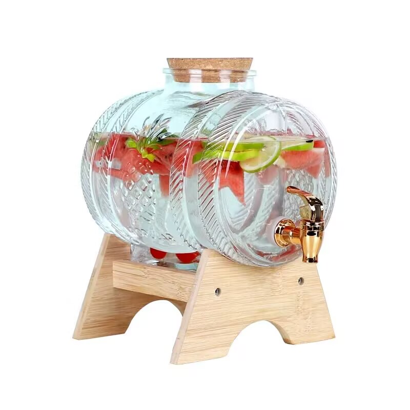 Barril de uísque de vidro 1l,  - Wine To Beer Alcohol avaliação e preço