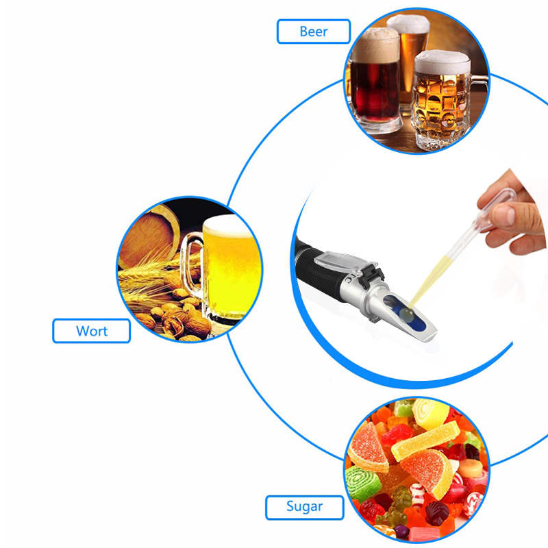 Refratômetro de mão única/dupl - Wine To Beer Alcohol avaliação e preço